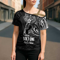 Black Guam Latte Stone Tribal Tattoo Cross Shoulder Shirt Hafa Adai Six 7 One - Polynesian Pride