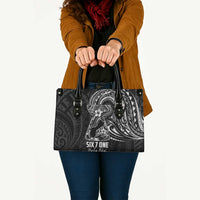 Black Guam Latte Stone Tribal Tattoo Leather Bag Hafa Adai Six 7 One LT9 - Polynesian Pride