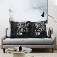 Black Guam Latte Stone Tribal Tattoo Pillow Cover Hafa Adai Six 7 One - Polynesian Pride
