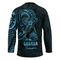 Blue Guam Latte Stone Tribal Tattoo Hockey Jersey Hafa Adai Six 7 One LT9 - Polynesian Pride