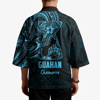 Blue Guam Latte Stone Tribal Tattoo Kimono Hafa Adai Six 7 One - Polynesian Pride