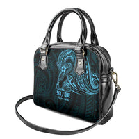 Blue Guam Latte Stone Tribal Tattoo Shoulder Handbag Hafa Adai Six 7 One