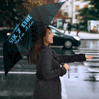 Blue Guam Latte Stone Tribal Tattoo Umbrella Hafa Adai Six 7 One LT9 - Polynesian Pride