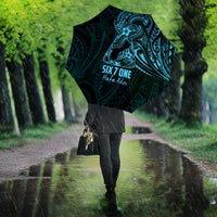 Blue Guam Latte Stone Tribal Tattoo Umbrella Hafa Adai Six 7 One LT9 - Polynesian Pride