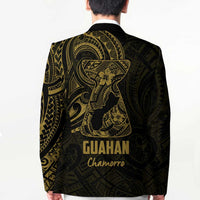 Gold Guam Latte Stone Tribal Tattoo Blazer Hafa Adai Six 7 One - Polynesian Pride