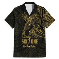 Gold Guam Latte Stone Tribal Tattoo Family Matching Mermaid Dress and Hawaiian Shirt Hafa Adai Six 7 One