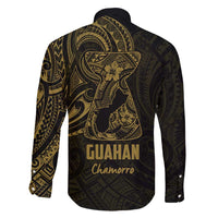 Gold Guam Latte Stone Tribal Tattoo Family Matching Mermaid Dress and Hawaiian Shirt Hafa Adai Six 7 One