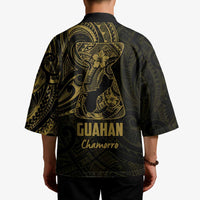 Gold Guam Latte Stone Tribal Tattoo Kimono Hafa Adai Six 7 One - Polynesian Pride