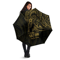 Gold Guam Latte Stone Tribal Tattoo Umbrella Hafa Adai Six 7 One LT9 - Polynesian Pride
