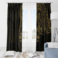 Gold Guam Latte Stone Tribal Tattoo Window Curtain Hafa Adai Six 7 One