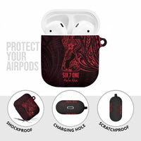 Oxblood Guam Latte Stone Tribal Tattoo AirPods Case Hafa Adai Six 7 One LT9 - Polynesian Pride