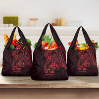 Oxblood Guam Latte Stone Tribal Tattoo Grocery Bag Hafa Adai Six 7 One