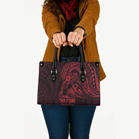 Oxblood Guam Latte Stone Tribal Tattoo Leather Bag Hafa Adai Six 7 One LT9 - Polynesian Pride