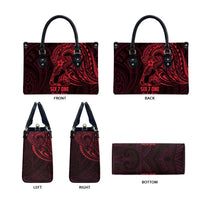 Oxblood Guam Latte Stone Tribal Tattoo Leather Bag Hafa Adai Six 7 One LT9 - Polynesian Pride