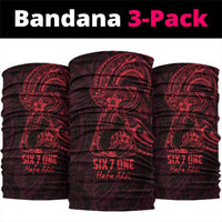 Oxblood Guam Latte Stone Tribal Tattoo Neck Gaiter Hafa Adai Six 7 One - Polynesian Pride