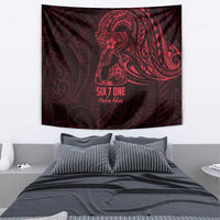 Oxblood Guam Latte Stone Tribal Tattoo Tapestry Hafa Adai Six 7 One