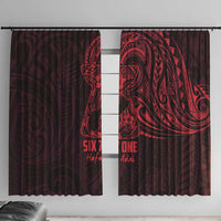 Oxblood Guam Latte Stone Tribal Tattoo Window Curtain Hafa Adai Six 7 One