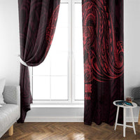 Oxblood Guam Latte Stone Tribal Tattoo Window Curtain Hafa Adai Six 7 One