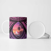 Guam Chamorro Artsy Ceramic Mug Guahan Sunset Beach - Polynesian Pride