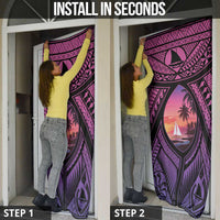 Guam Chamorro Artsy Door Cover Guahan Sunset Beach - Polynesian Pride