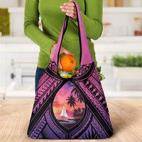 Guam Chamorro Artsy Grocery Bag Guahan Sunset Beach