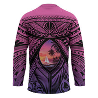 Guam Chamorro Artsy Hockey Jersey Guahan Sunset Beach LT9 - Polynesian Pride