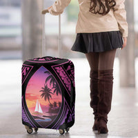 Guam Chamorro Artsy Luggage Cover Guahan Sunset Beach