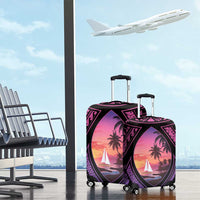 Guam Chamorro Artsy Luggage Cover Guahan Sunset Beach