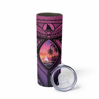 Guam Chamorro Artsy Skinny Tumbler Guahan Sunset Beach