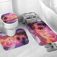 Guam Latte Stone with Map Bathroom Set Bougainvillea Beach Sunset LT9 Mat Set Only (3 pcs) One Size Sunset - Polynesian Pride