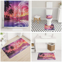 Guam Latte Stone with Map Bathroom Set Bougainvillea Beach Sunset LT9 - Polynesian Pride