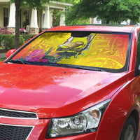 Papua New Guinea Cultural Tropical Flowers Auto Sun Shade - Polynesian Pride