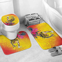 Papua New Guinea Cultural Tropical Flowers Bathroom Set - Polynesian Pride