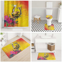 Papua New Guinea Cultural Tropical Flowers Bathroom Set - Polynesian Pride