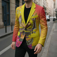 Papua New Guinea Cultural Tropical Flowers Blazer - Polynesian Pride