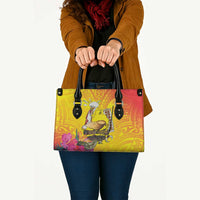 Papua New Guinea Cultural Tropical Flowers Leather Bag LT9 - Polynesian Pride