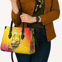 Papua New Guinea Cultural Tropical Flowers Leather Bag LT9 - Polynesian Pride