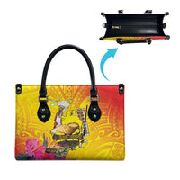 Papua New Guinea Cultural Tropical Flowers Leather Bag LT9 - Polynesian Pride