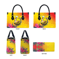 Papua New Guinea Cultural Tropical Flowers Leather Bag LT9 - Polynesian Pride