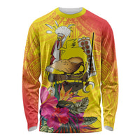 Papua New Guinea Cultural Tropical Flowers Long Sleeve Shirt