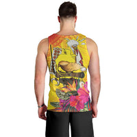Papua New Guinea Cultural Tropical Flowers Men Tank Top