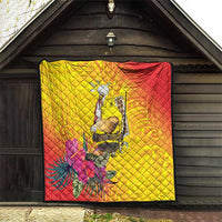 Papua New Guinea Cultural Tropical Flowers Quilt