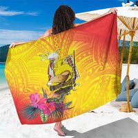 Papua New Guinea Cultural Tropical Flowers Sarong