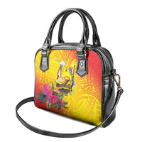 Papua New Guinea Cultural Tropical Flowers Shoulder Handbag