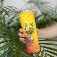 Papua New Guinea Cultural Tropical Flowers Skinny Tumbler