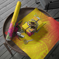 Papua New Guinea Cultural Tropical Flowers Wrapping Paper - Polynesian Pride