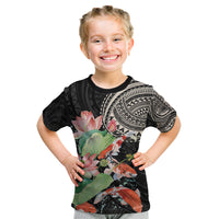 Personalized Japanese Koi Fish Kid T Shirt with Polynesian Pattern