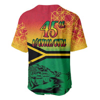 Hapi 45th Indipendens Dei Vanuatu Baseball Jersey Yumi 1980 with Vanuatuan Beach Landscape LT9 - Polynesian Pride