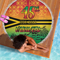 Hapi 45th Indipendens Dei Vanuatu Beach Blanket Yumi 1980 with Vanuatuan Beach Landscape