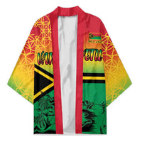 Hapi 45th Indipendens Dei Vanuatu Kimono Yumi 1980 with Vanuatuan Beach Landscape LT9 Unisex Red - Polynesian Pride